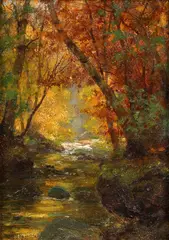 Martin Leisser, Allegheny Autumn, oil on board