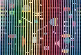 Sea Fathoms, Agamograph by Yaacov Agam, screenprint with lenticular top, offered Oct 2022