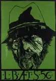 Leonard Baskin, LB AET S 56 (Self Portrait at 56), c.1978, woodcut in green and black on laid paper