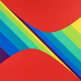 Herbert Bayer, Two Curves with Colored Progressions, 1973, silkscreen on paper