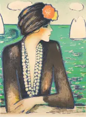 Jean-Pierre Cassigneul, Le Collier [The Necklace], 1975, color, lithograph
