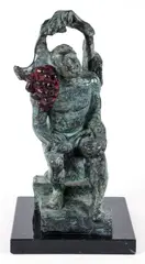 Bacchus by Sandro Chia, 1990, bronze with green and red patina, offered Oct 2022