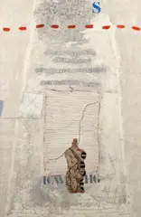 Untitled by James Coignard, 1981, etching in carborundum in 9 colors, with manual interventions and one collage, offered Oct 2022