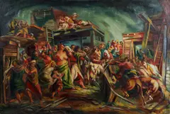 Hurricane by Frank Dininno, 1939, oil on canvas, offered Oct 2022
