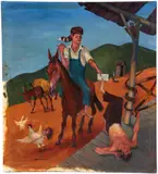 Frank Dininno, Mountain Dew #2, 1947, oil on Crescent matboard