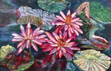 Lily Triangle by Patricia Tobacco Forrester, 1987, lithograph printed in colors on heavy wove paper, offered Oct 2022
