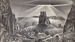 Alexandre Hogue, Desert Glare, c.1945, lithograph on paper