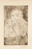 Hanns Kralik, The Old Man, 1928, etching on paper