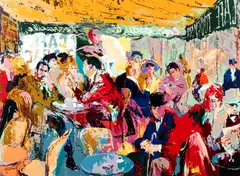 LeRoy Neiman, Cafe Rive Gauche, 1991, serigraph printed in colors, 28 × 38 inches, pencil