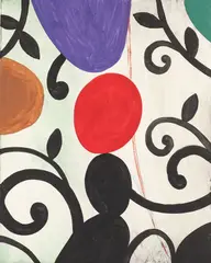 Untitled Abstract, 1997, color by Dan Rizzie, monotype, offered Oct 2022