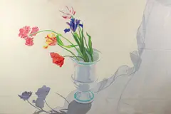 Still Life of Flowers by Harriet Shore, circa 1985, oil on canvas, offered Oct 2022