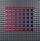 Victor Vasarely, Zilver, 1989, serigraph printed in colors