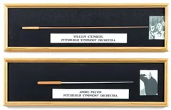 Baton with by William Steinberg, photograph of conductor and label in, offered Aug 2022