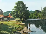 Ogden Pleissner, The Battenkill at Benedict's Crossing, 1978, color