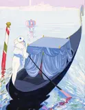 Umberto Brunelleschi, Venetian Gondola, gouache