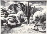 Federico Castellón, Road in Arizona, 1941, lithograph