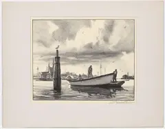 Gordon Grant, Between Tides, 1945, lithograph on paper, pencil