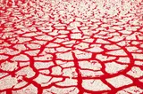 Menashe Kadishman, Red Cracked Earth, c. 1979, etching with aquatint on Guarro paper