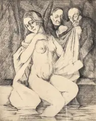 Hanns Kralik, The Lechers, 1927, etching on paper