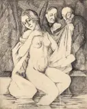 Hanns Kralik, The Lechers, 1927, etching on paper