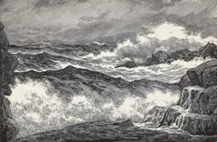 Leo Meissner, Clearing Away, undated, wood, engraving on Arches paper