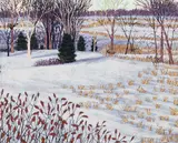 Gordon Mortensen, Winter Morning, 1986 reduction color, woodcut