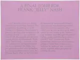 Robert Morris, A Final Tomb for Frank "Jelly" Nash, 1980, original