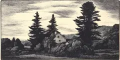 Thomas Willoughby Nason, High Spruces, 1942, wood, engraving
