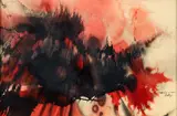 Untitled Abstract by Larissa Geiss Osby, circa 1970, ink and watercolor, offered Aug 2022