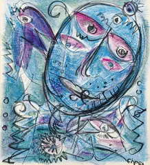 Carl-Henning Pedersen, Abstract from One Cent Life, 1967, color, lithograph
