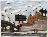 Arnold Sharrad, Red Hook No. 76 (Brooklyn), 2008, oil and heavy impasto on artist's board