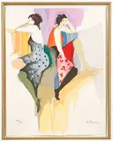 Itzchak Tarkay, Dos a Dos, from Les Parisiens suite