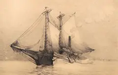 Reginald Cleveland Coxe, Home Again, 1887, etching