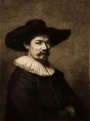 Daniel Mordant, After Rembrandt's Portrait of Herman Doomer, The Frame Maker, 1640, 1887, etching and aquatint