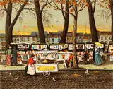 Bruce Bomberger, French Art Market, undated, color, lithograph on paper