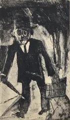 Last Leaf by Sidney Chafetz, 1966, etching and aquatint on paper, offered Aug 2022