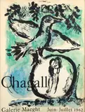 The Green Bird, 1962, original by Marc Chagall, lithograph, offered Aug 2022