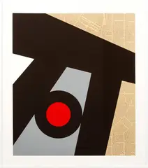 Ray Elman, Sox, 1979, silkscreen printed in color and collage, pencil