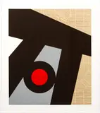 Ray Elman, Sox, 1979, silkscreen printed in color and collage, pencil