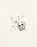 Al Hirschfeld, Petticoat Junction -- Bea Benaderet and Edgar Buchanan, undated (1985)