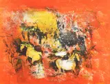 Lê Bá Đảng, Untitled Horses, lithograph