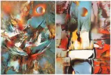 Cosmic Energy Series III and IV, Medium: original by Leonardo Nierman, Lithograph printed in colors with Embossing, Dimensions, offered Aug 2022