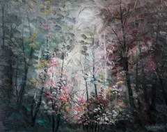 Budding Forest by Gaston Petridis, oil on canvas, offered Aug 2022