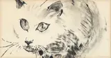 Howard A. Silverman, Cat, ink and wash drawing