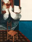 Alvar Suñol Munoz-Ramos, Single plate from Interieurs Suite Bleue, 1980, embossed