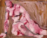 Paul Wherry, Reclining Nude, 1970s, acrylic on board