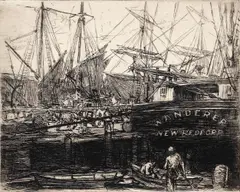 George Hand Wright, Wanderer, New Bedford, undated, etching