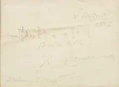 Signed and dated musical quotation (AMQS) from the opera I Medici by Ruggiero Leoncavallo, ink on paper, offered Jun 2022
