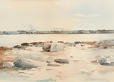 Charles Warren Eaton, Coastal Landscape with Industrial Building in the Distance