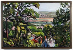 Homestead Riverfront from Beechwood Boulevard by Stephen Hankin, 2006, oil on board, offered Jun 2022
